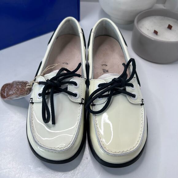 Birkenstock Tennessee Patent Leather Top Sider White Regular Fit Women W5/M3 NWD - Picture 5 of 10